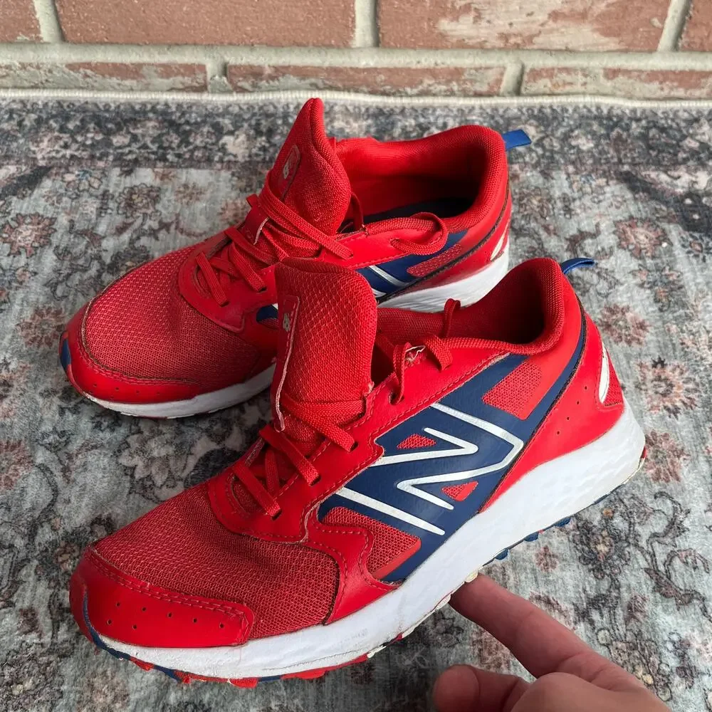 New Balance Fresh Foam 650v1 Kids Running Shoes / Size 6 Wide /Red Navy GK650TN1